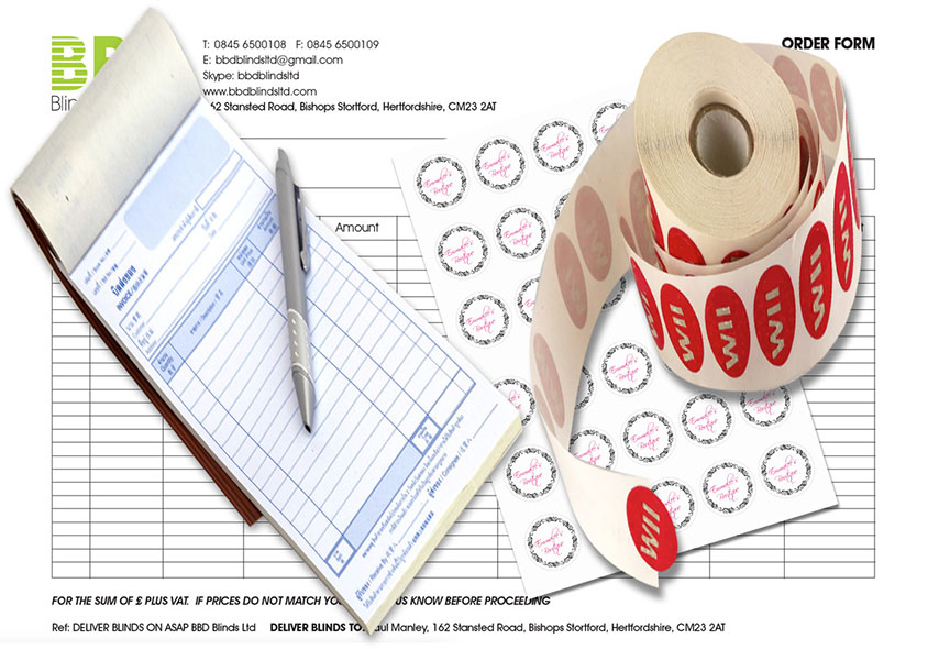Labels, forms and pads design and print